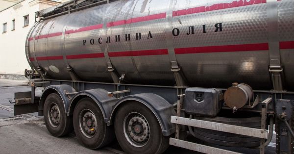 Truck for vegoil transportation at Kernel crushing plant in Poltava region, Ukraine