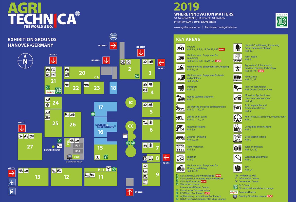 Карта AgriTechnica 2019