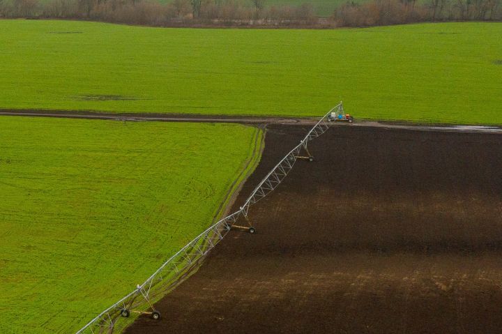Irrigated farmland in Ukraine