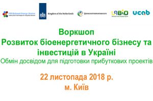 Развитие биоэнергетического бизнеса и инвестиций в Украине