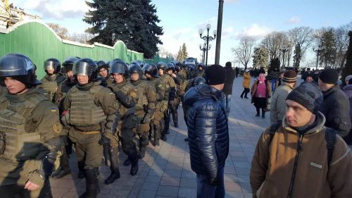 Агромитинг у стен ВРУ 24 декабря 2015 г.