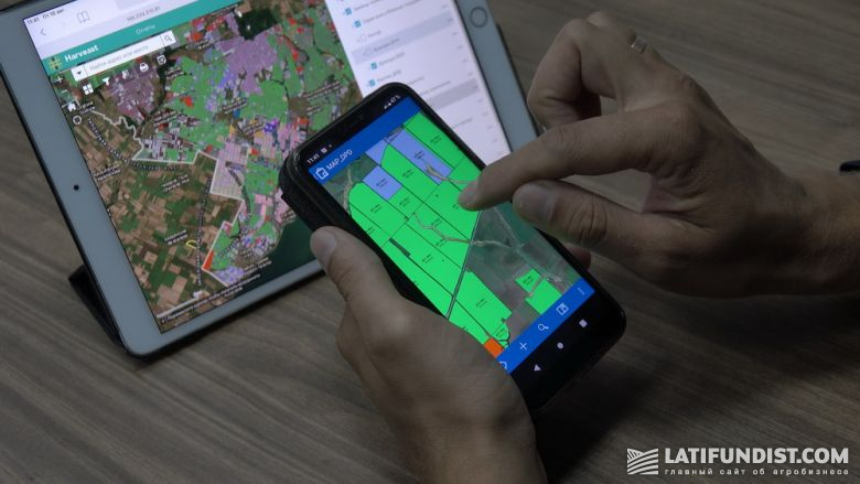 Мобильное приложение работает в режиме оффлайн, что очень удобно для агрономов на полях