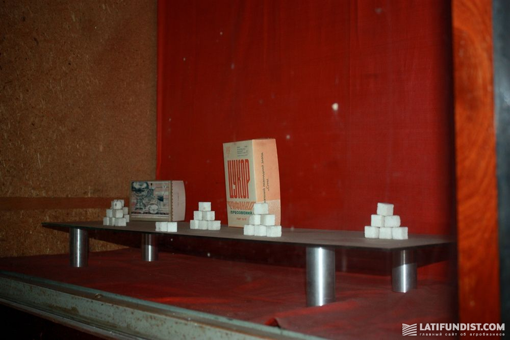 Эти кубики рафинада - настоящие и хранятся за стеклом более 10 лет