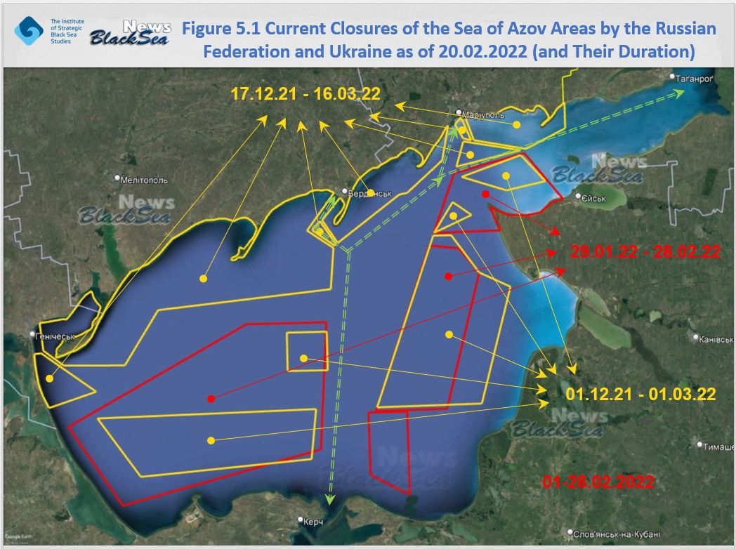 Карта перекриттів Чорного та Азовського морів