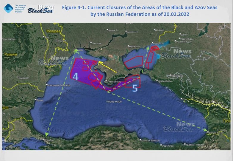 Карта перекриттів Чорного та Азовського морів