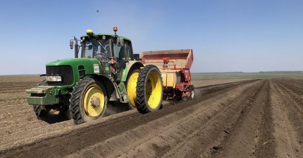Continental Farmers Group planting potato in Western Ukraine. May 2022
