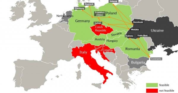Визначено 4 маршрути у Європі, які сумісні з українськими вагонами-хоперами