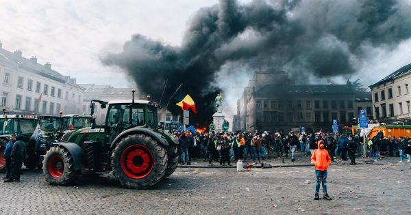 Протести фермерів в Брюсселі проти Меркосур