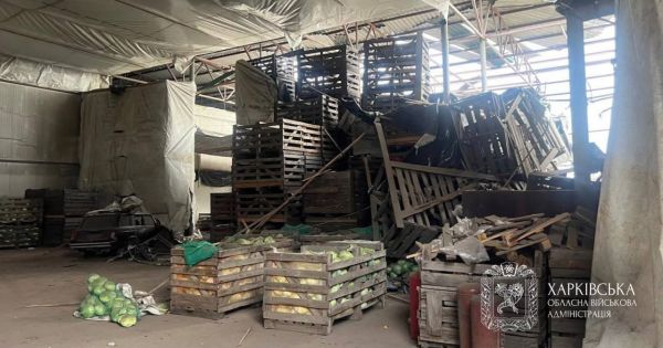 A vegetable storage in Kharkiv region after Russia's attack on 24 September, 2026