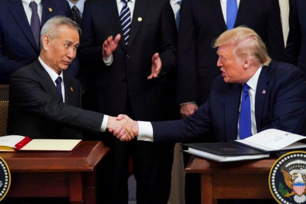 Signing of the "phase one" U.S.-China trade agreement