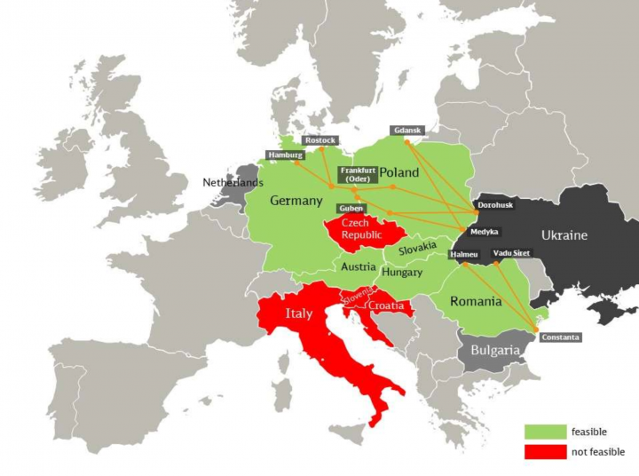 Визначено 4 маршрути у Європі, які сумісні з українськими вагонами-хоперами