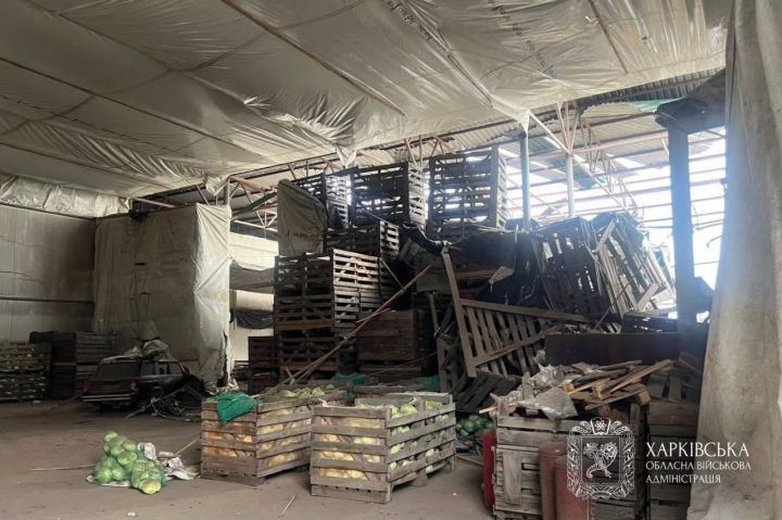 A vegetable storage in Kharkiv region after Russia's attack on 24 September, 2026