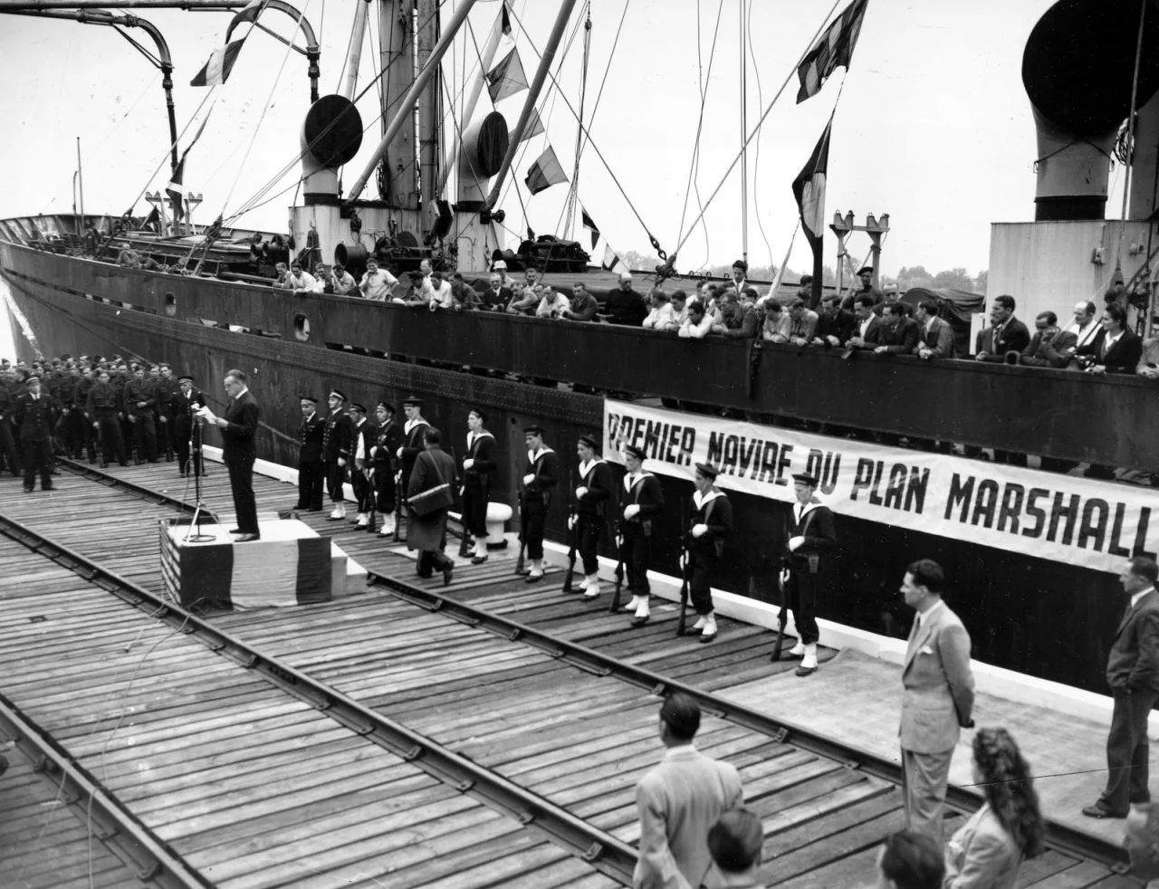 Прибуття в порт Бордо 8,8 тис. т американської пшениці, 1948 р.