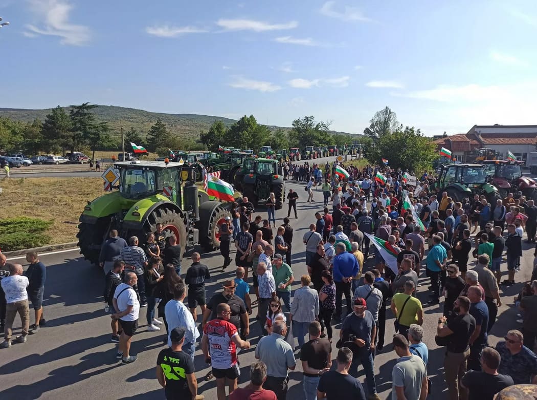 Протести болгарських фермерів, 18 вересня 2023 р. Фото: Facebook/Инициативен комитет за провеждане на общонационален земеделски протест