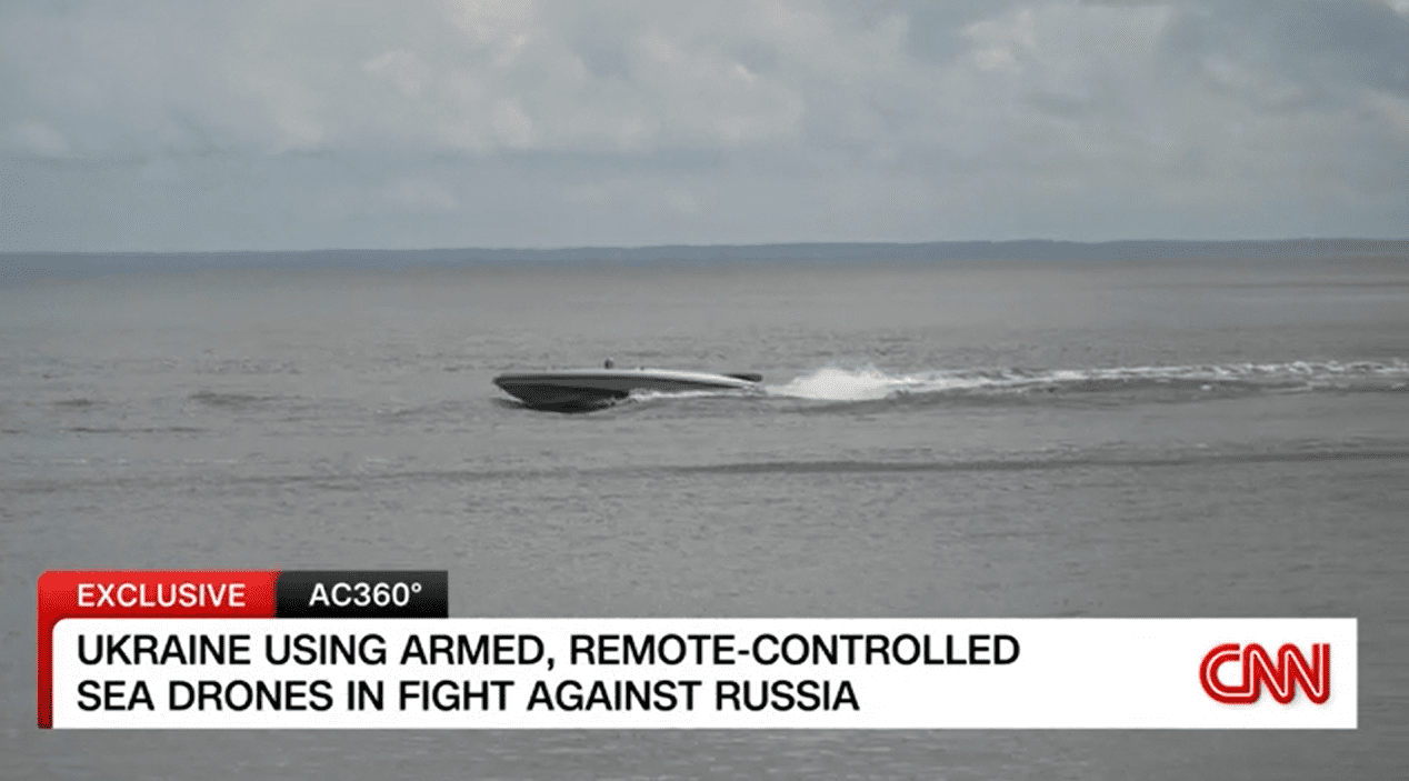 Український морський безпілотник. Скриншот з репортажу CNN