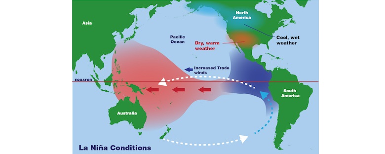 La Niña conditions. Source: scijinks.gov