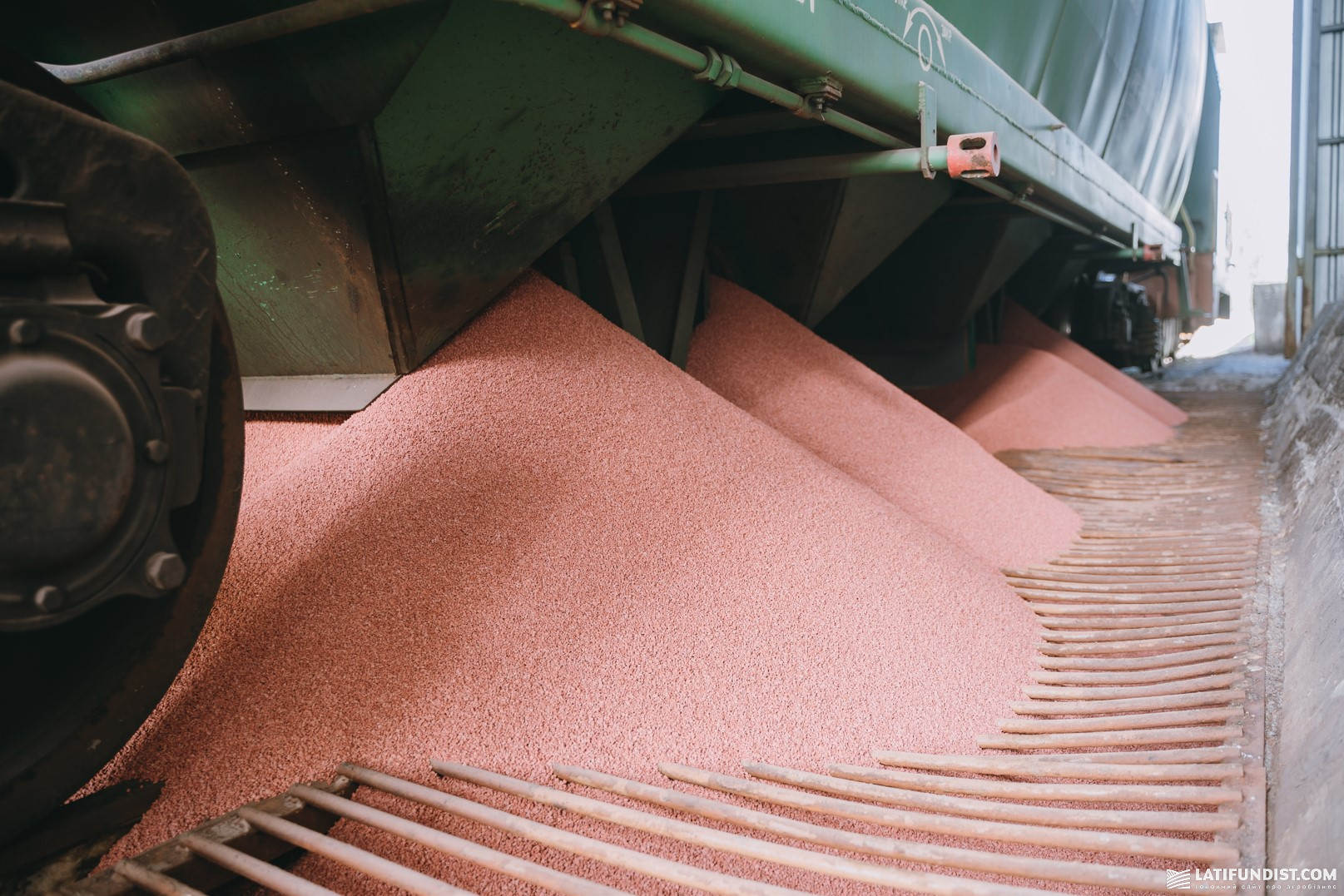 Розвантаження калійних добрив. Фото: Latifundist.com