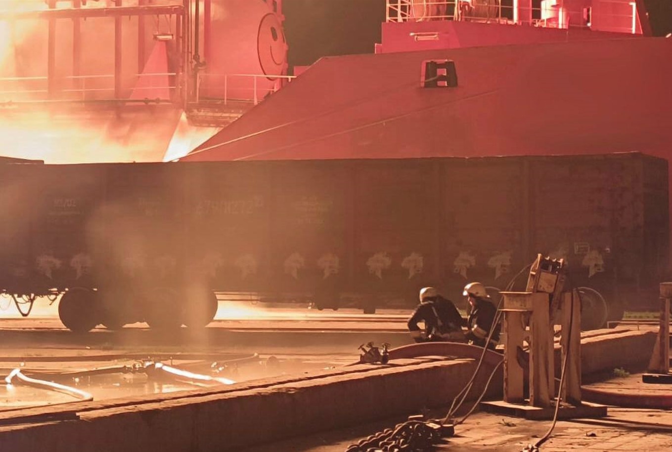 Порт ізмаїлу, турецьке судно атаковане російськими БПЛА. 17 листопада 2025 року