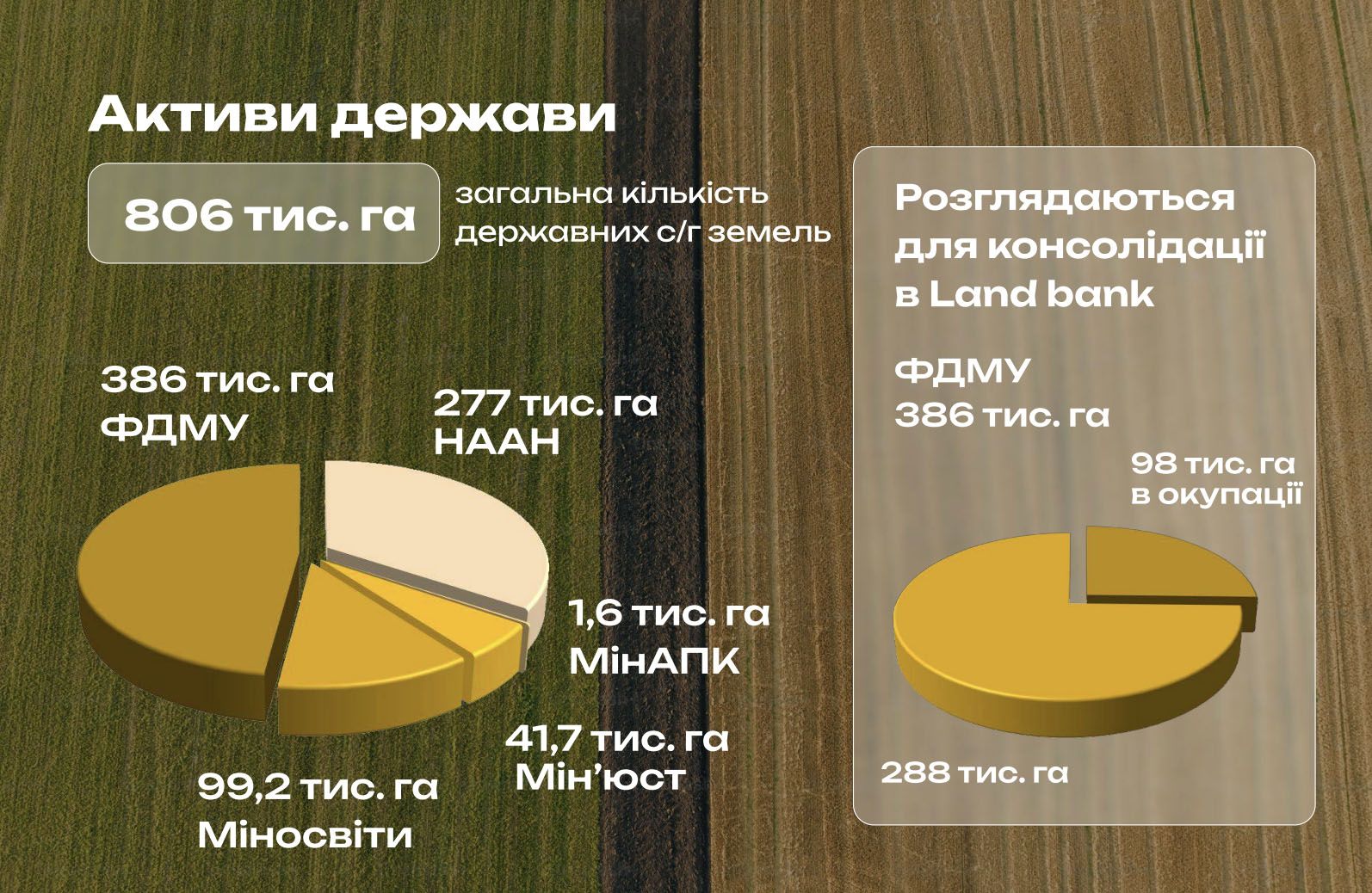 Більше 800 тис га землі, яка знаходиться у державній власності, планують віддати у суборенду