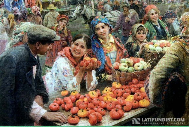 Федот Сычков. Колхозный базар. 1936