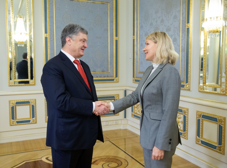 President Petro Poroshenko and Chairperson of the Supervisory Board of Louis Dreyfus Holding B.V. Margarita Louis-Dreyfus