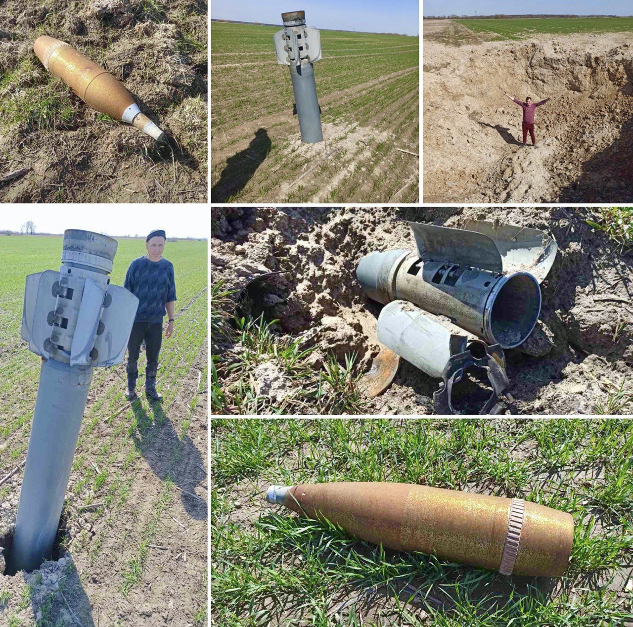Залишки російських ракет на полях Agricom Group у Чернігівському кластері