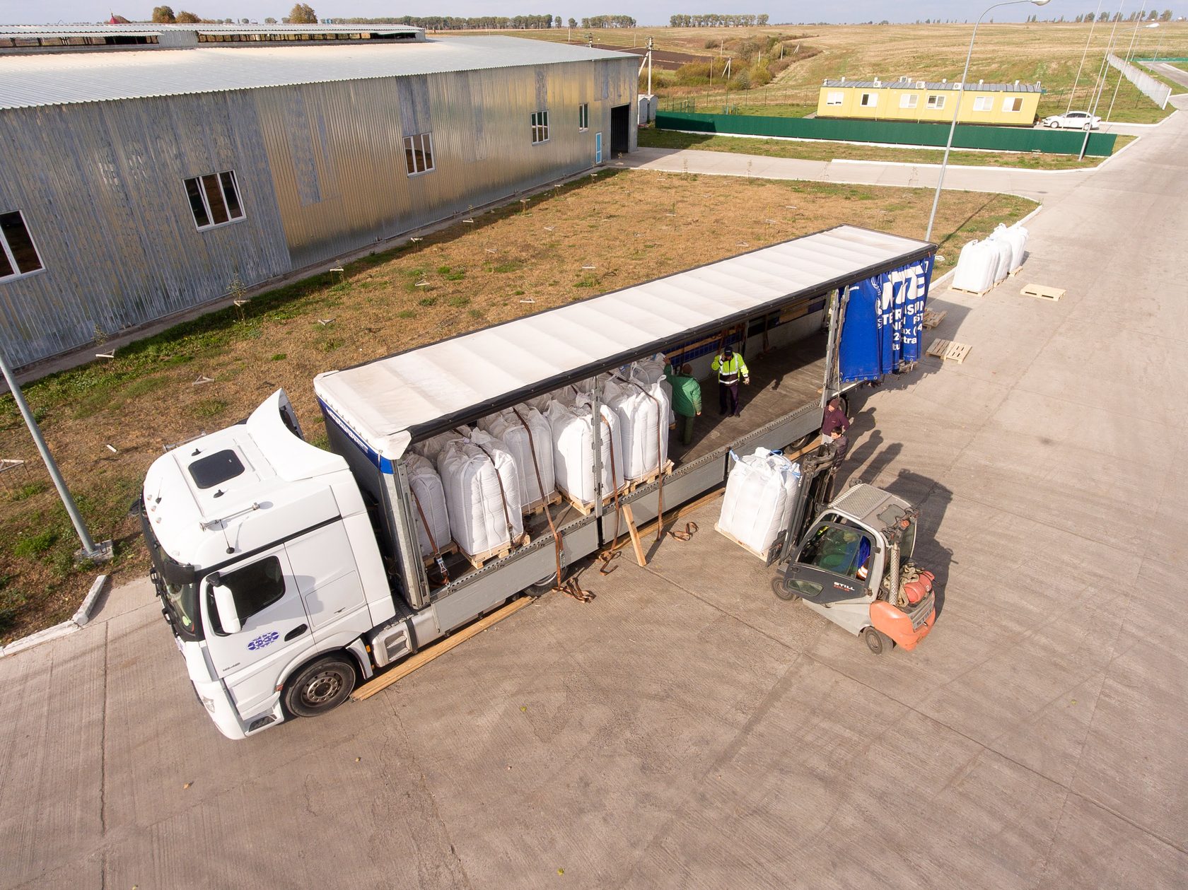 Loading of seed bags