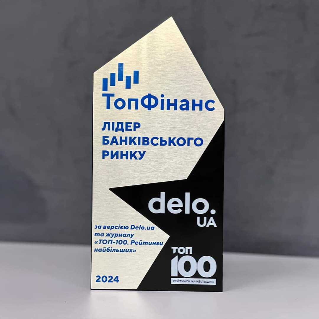 Award given to Credit Agricole Bank by Delo.ua